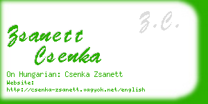 zsanett csenka business card